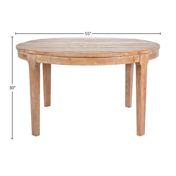 Foundry Select 55" Reclaimed Pine Round Dining Table Wayfair